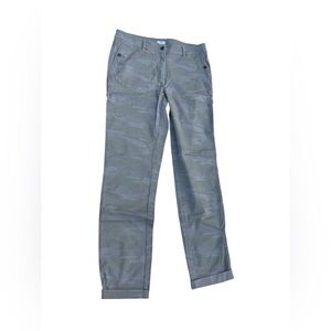 j jill Pants Camo Light Green Gray Size 10 Tall Straight Leg NWT